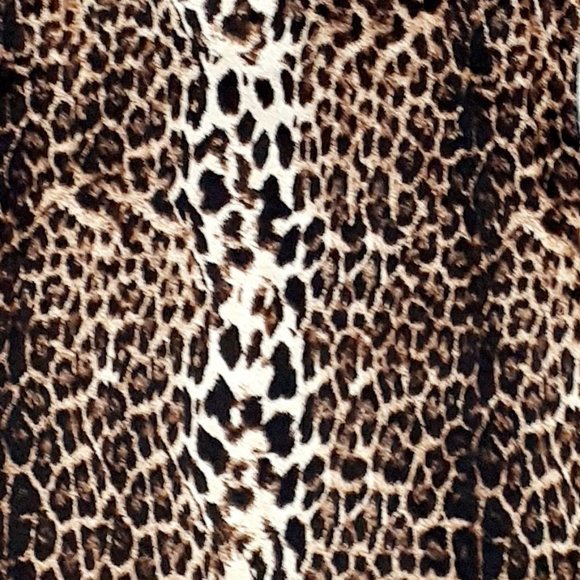 Animal Print Mini Dress Cap Sleeves Size Medium - Picture 3 of 3